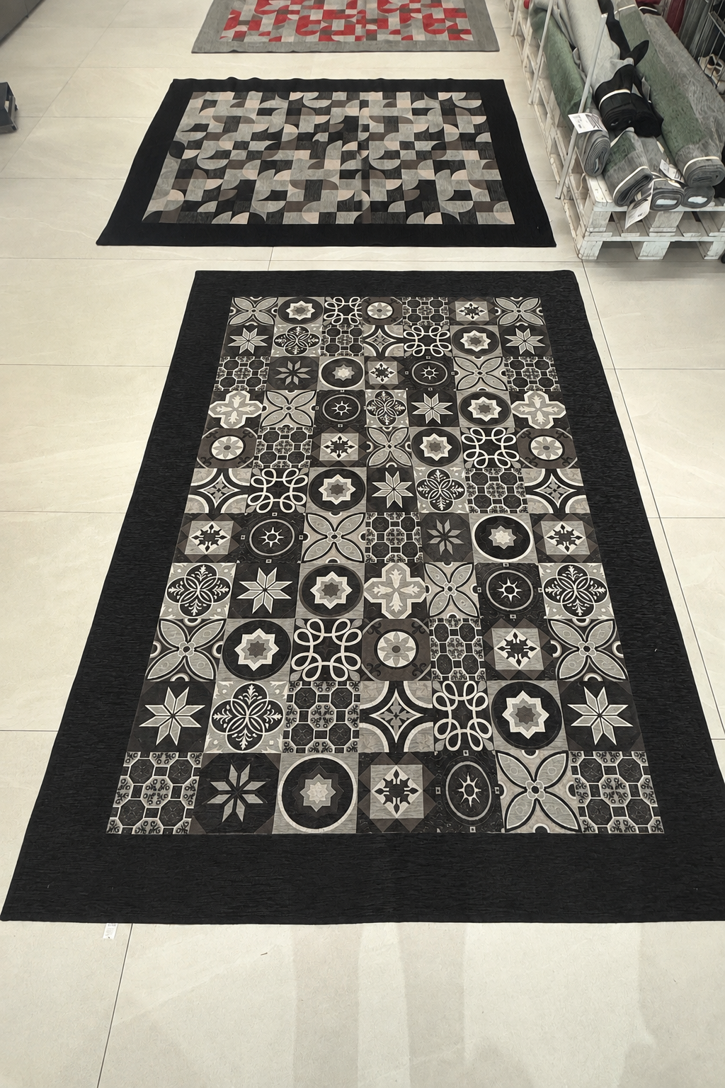 Tappeto Incanto (Dis. 7205 Ceramic) - 140x180cm -  nero