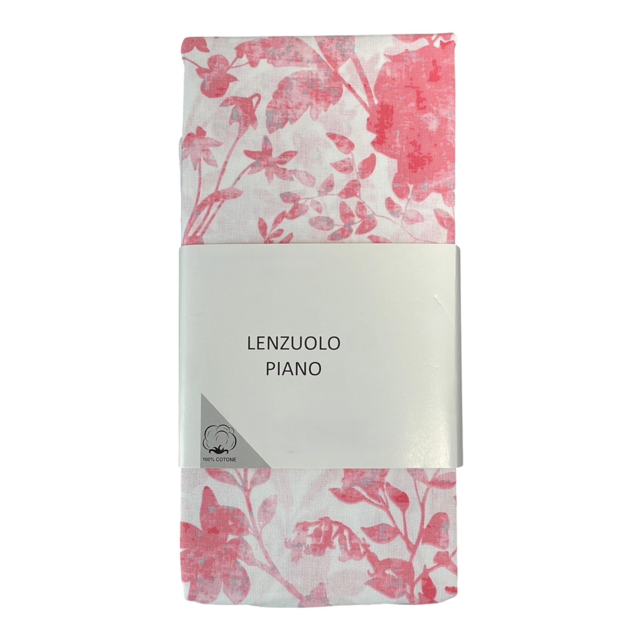 Lenzuolo piano Collezione Diadema - floreale - Rosa
