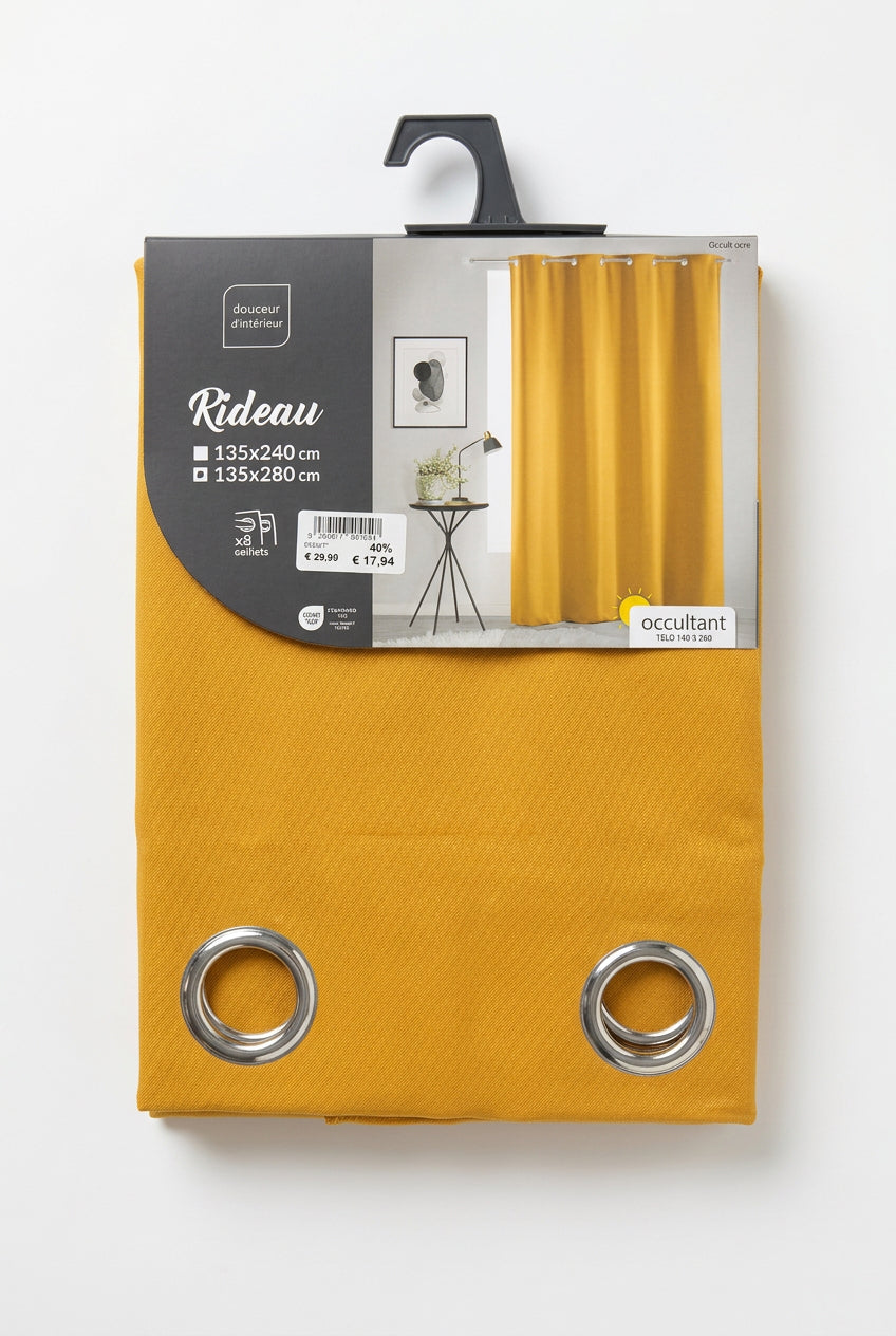 Tenda interni Rideau- giallo senape