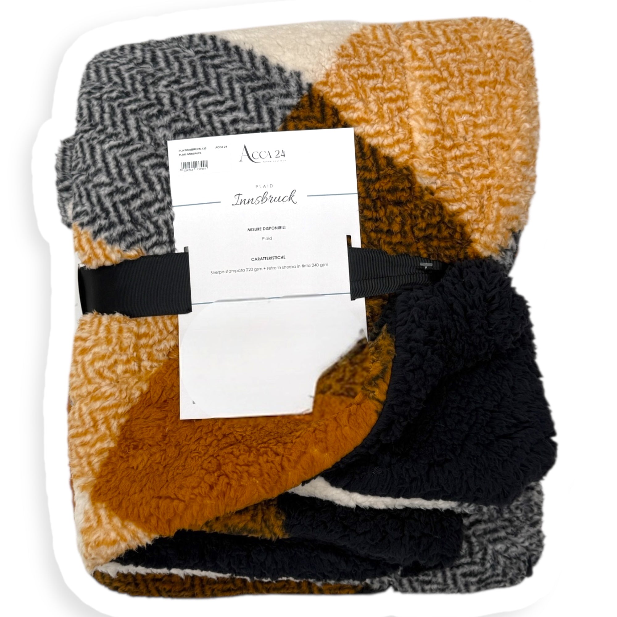 Plaid Acca24 - Innsbruck arancio/nero