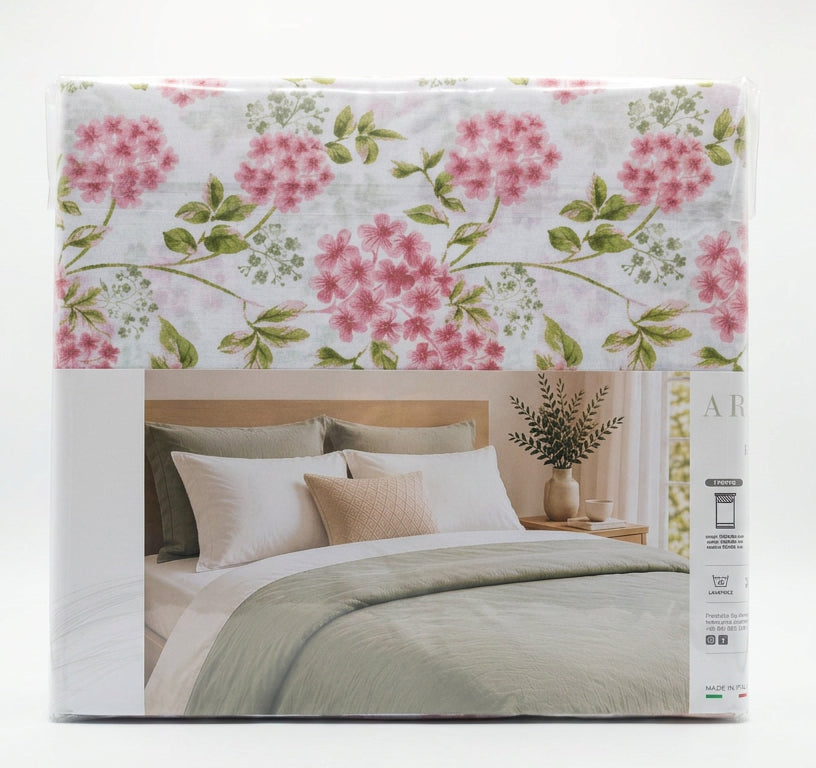 Completo letto Armonia- Ortensia rosa