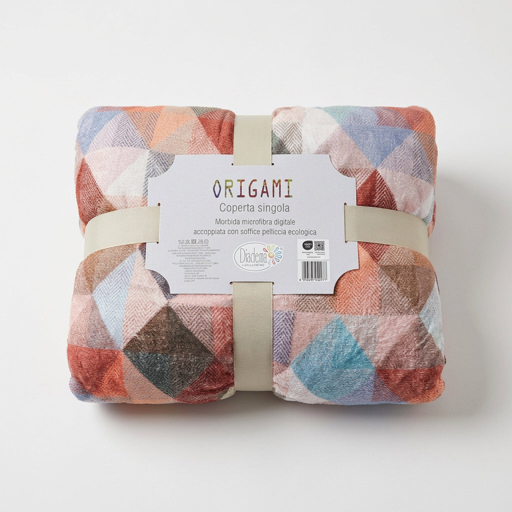Plaid Origami- arancio