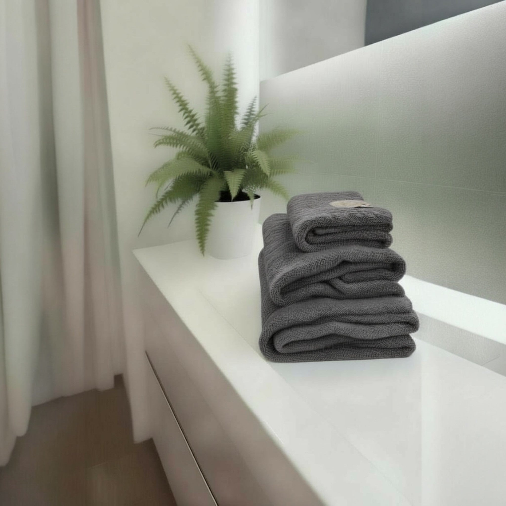 Telo-Viso-Ospite spugna - Grigio scuro