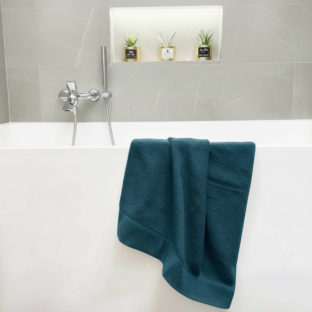 Telo-Viso-Ospite spugna - Verde petrolio