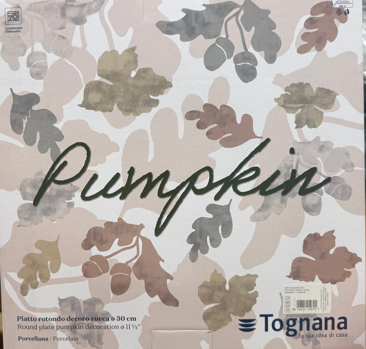 Piatto rotondo decoro Zucca