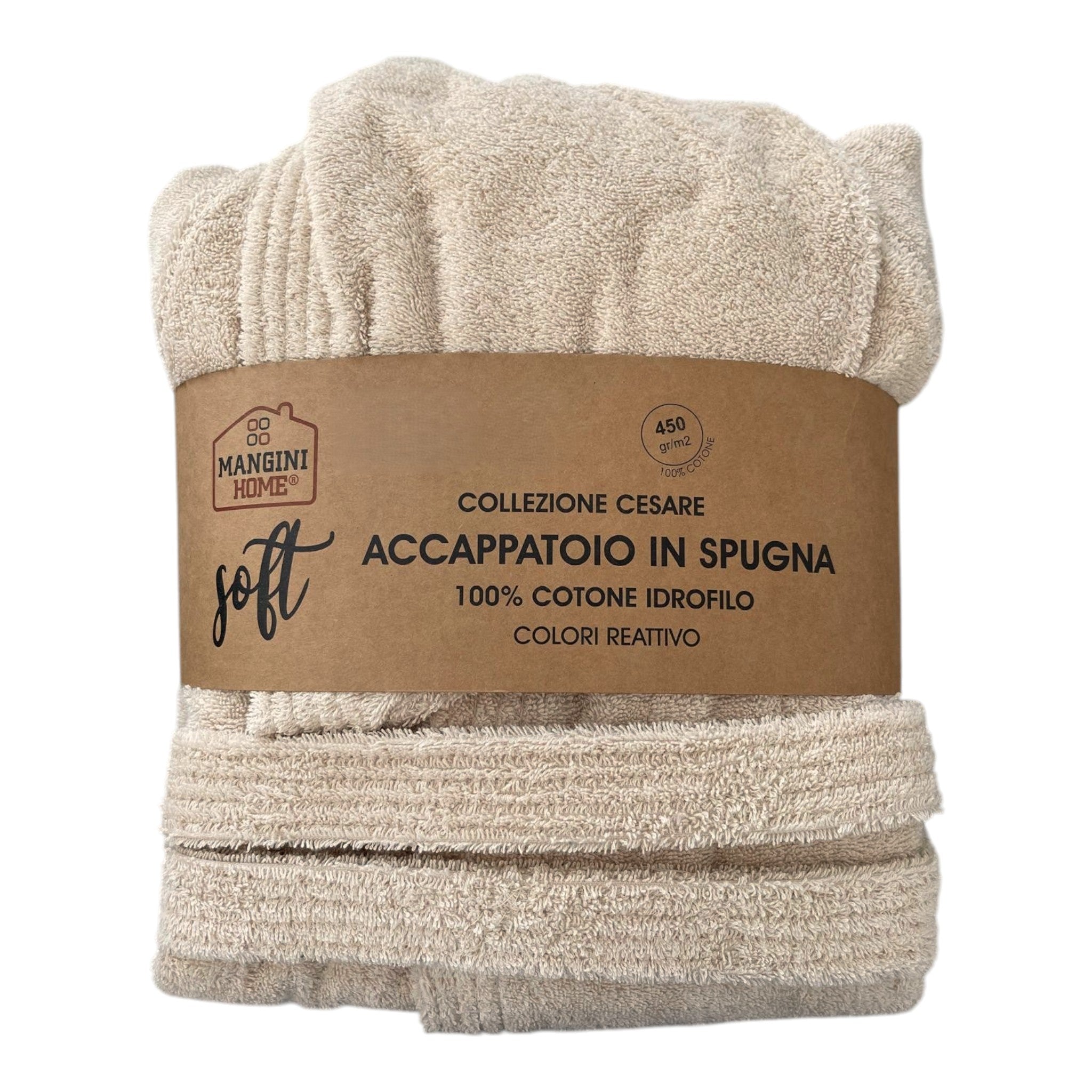 Accappatoio spugna Mangini Home - col. Beige