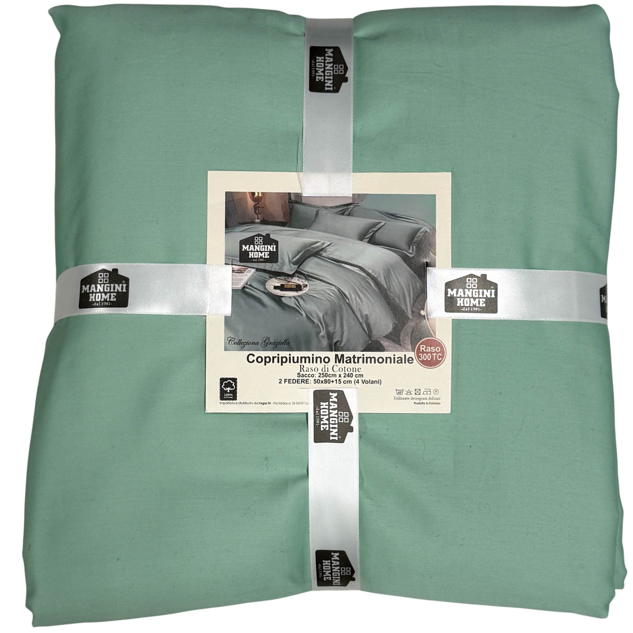 Copripiumino matrimoniale - Verde Acqua