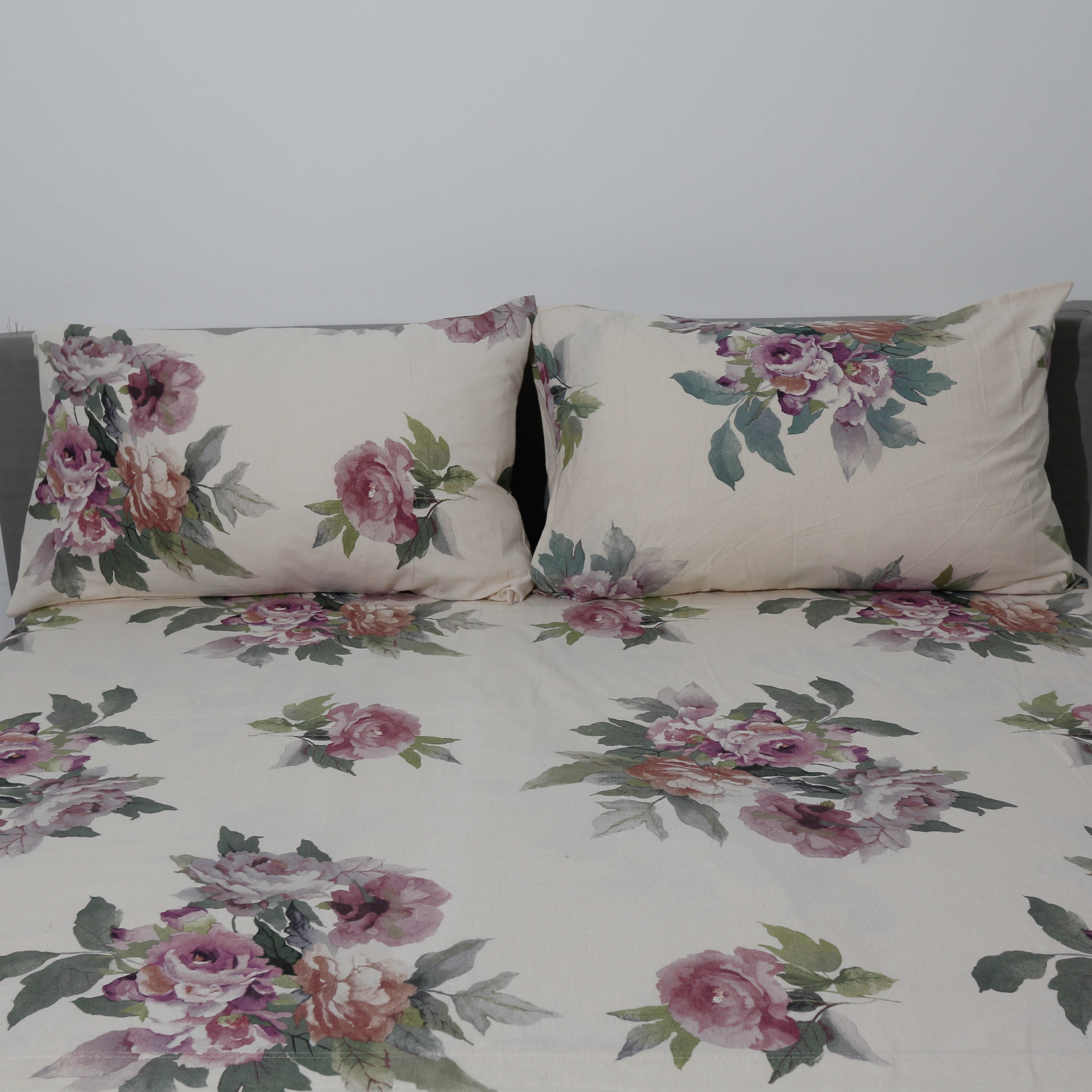Completo letto flanella - Trentino - Fiori