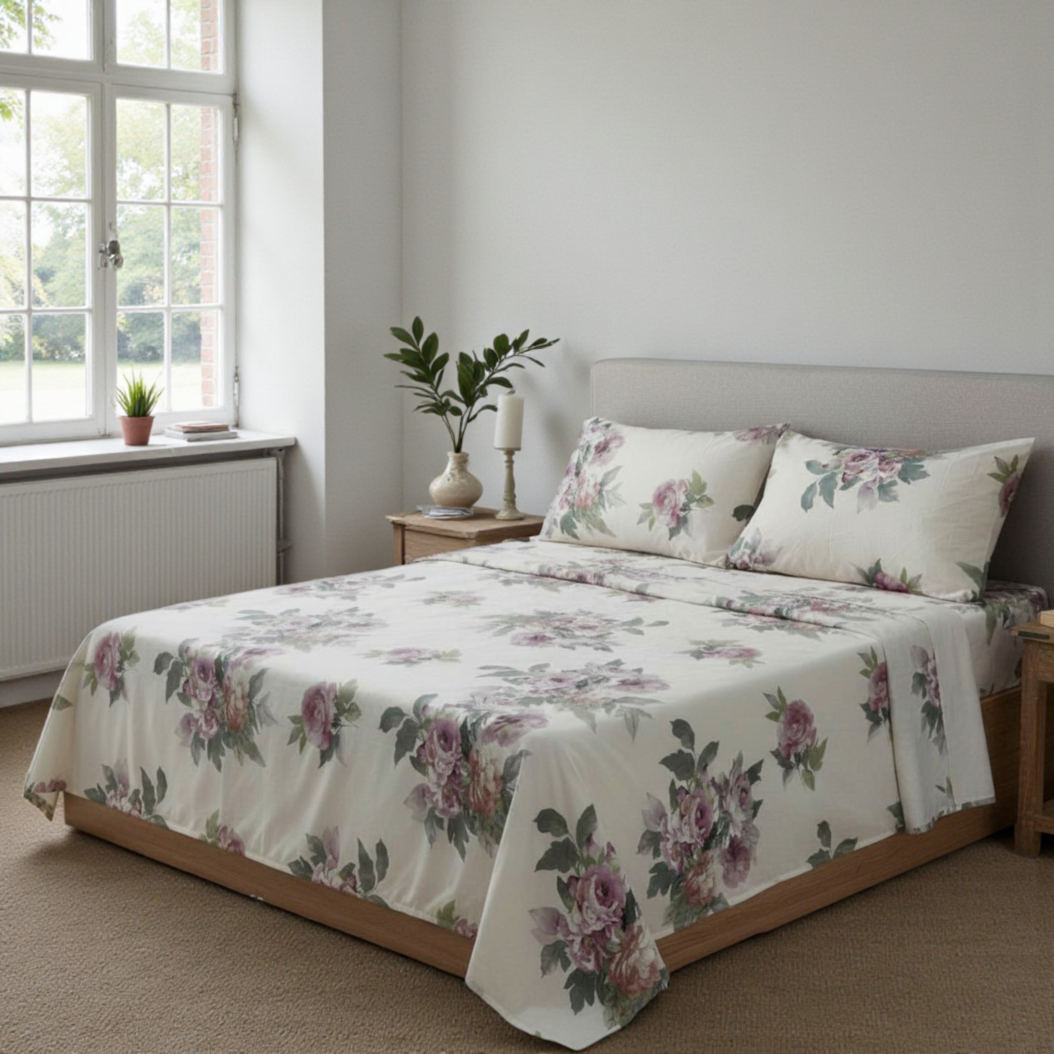 Completo letto flanella - Trentino - Fiori