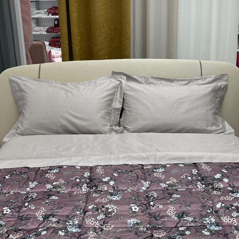Completo letto Novia - Raso Sateen - Grigio chiaro
