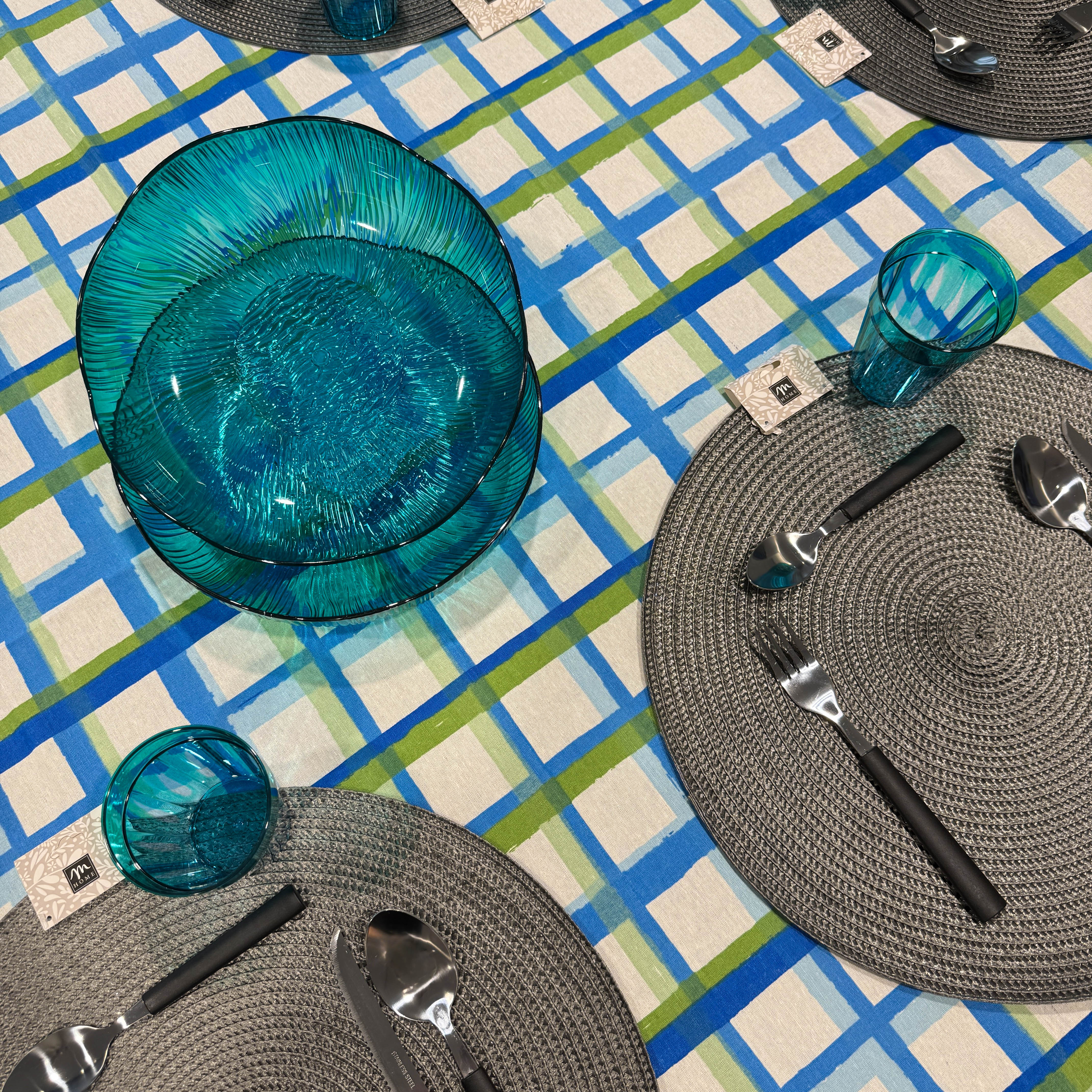 Spring Box Quadri Blu