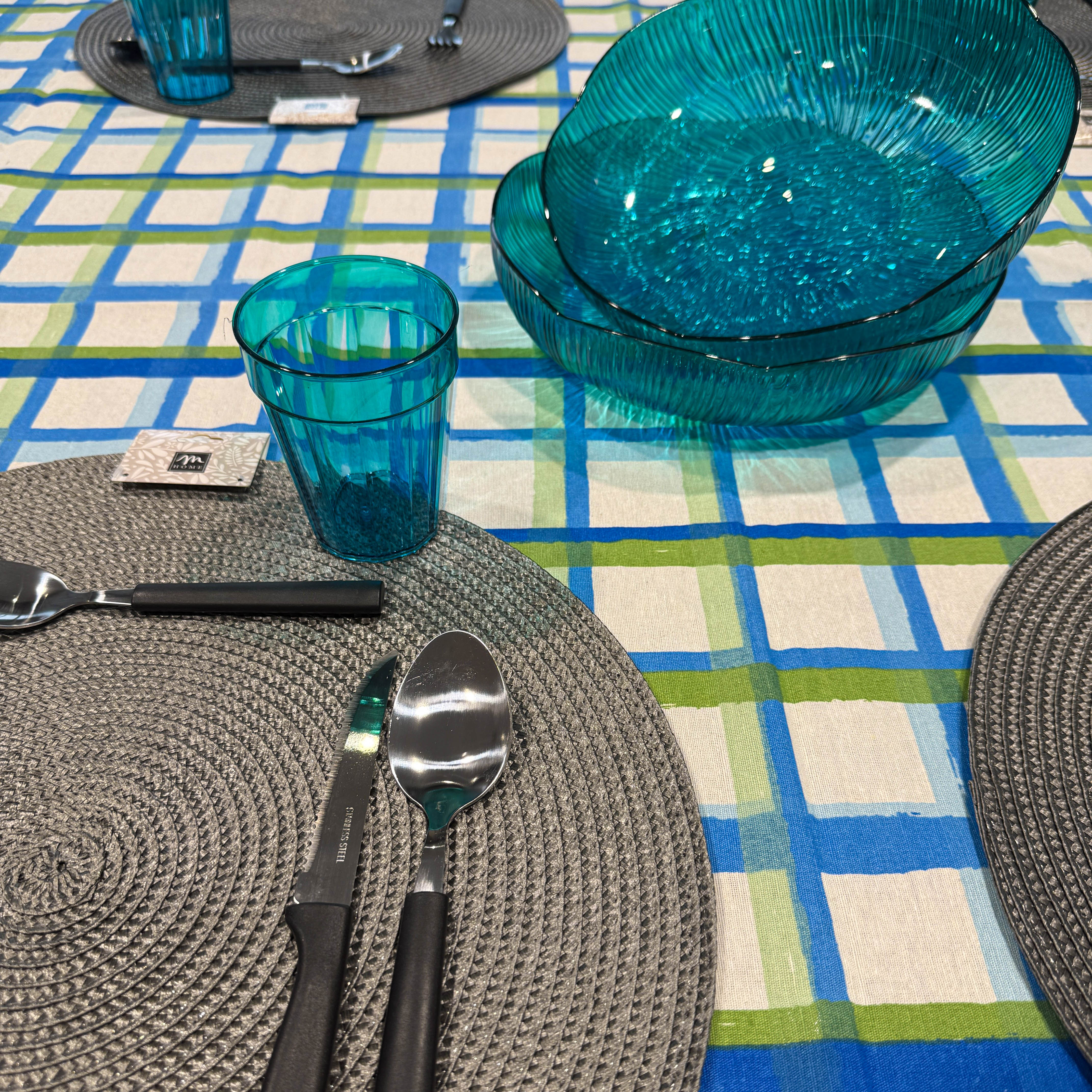 Spring Box Quadri Blu