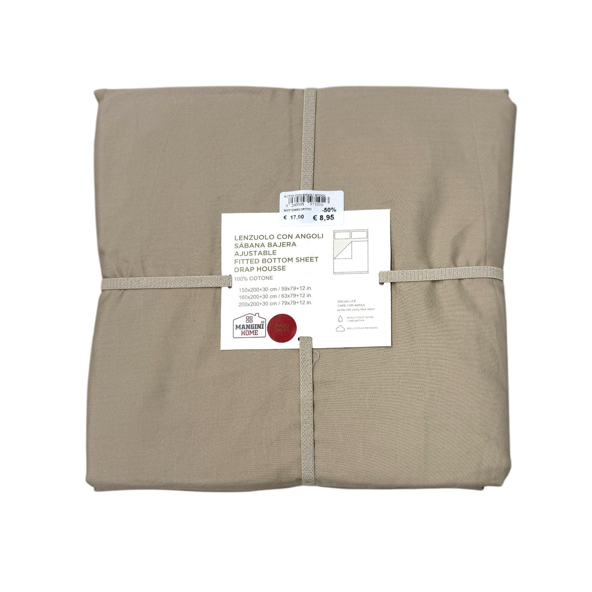 Lenzuolo con angoli Mangini Home - Beige