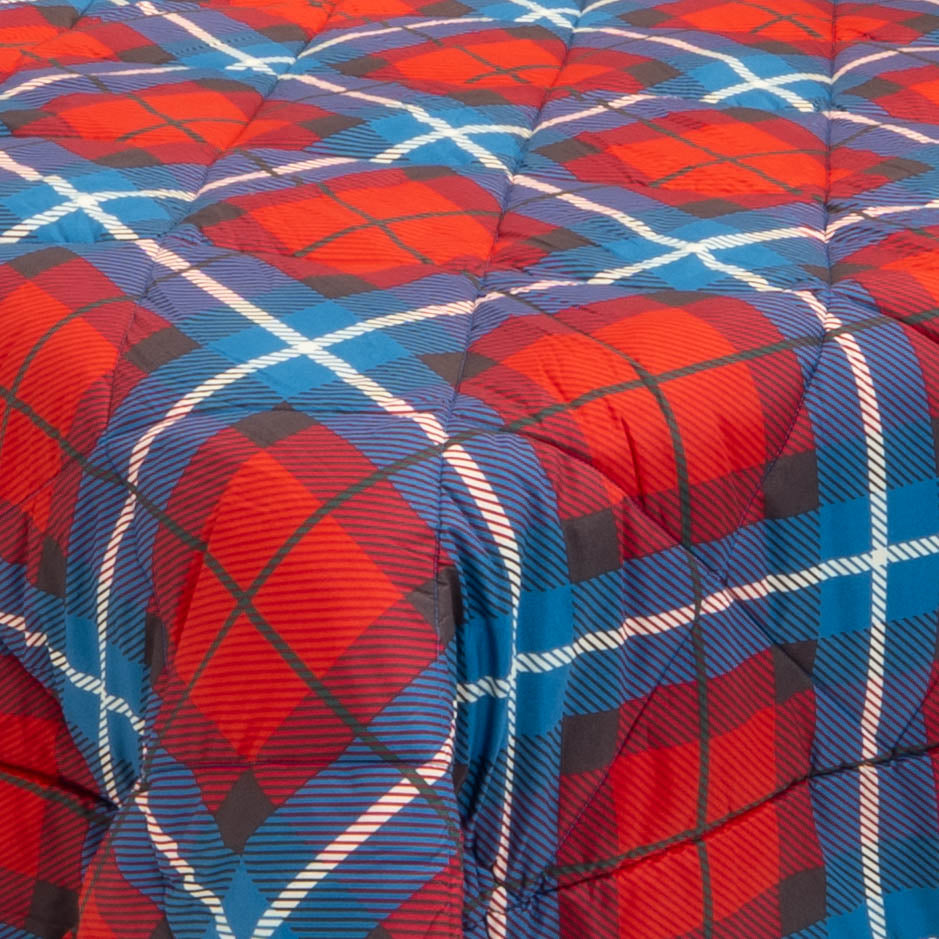 Trapunta Easy Home Oregon - fantasia tartan - Rosso/Blu