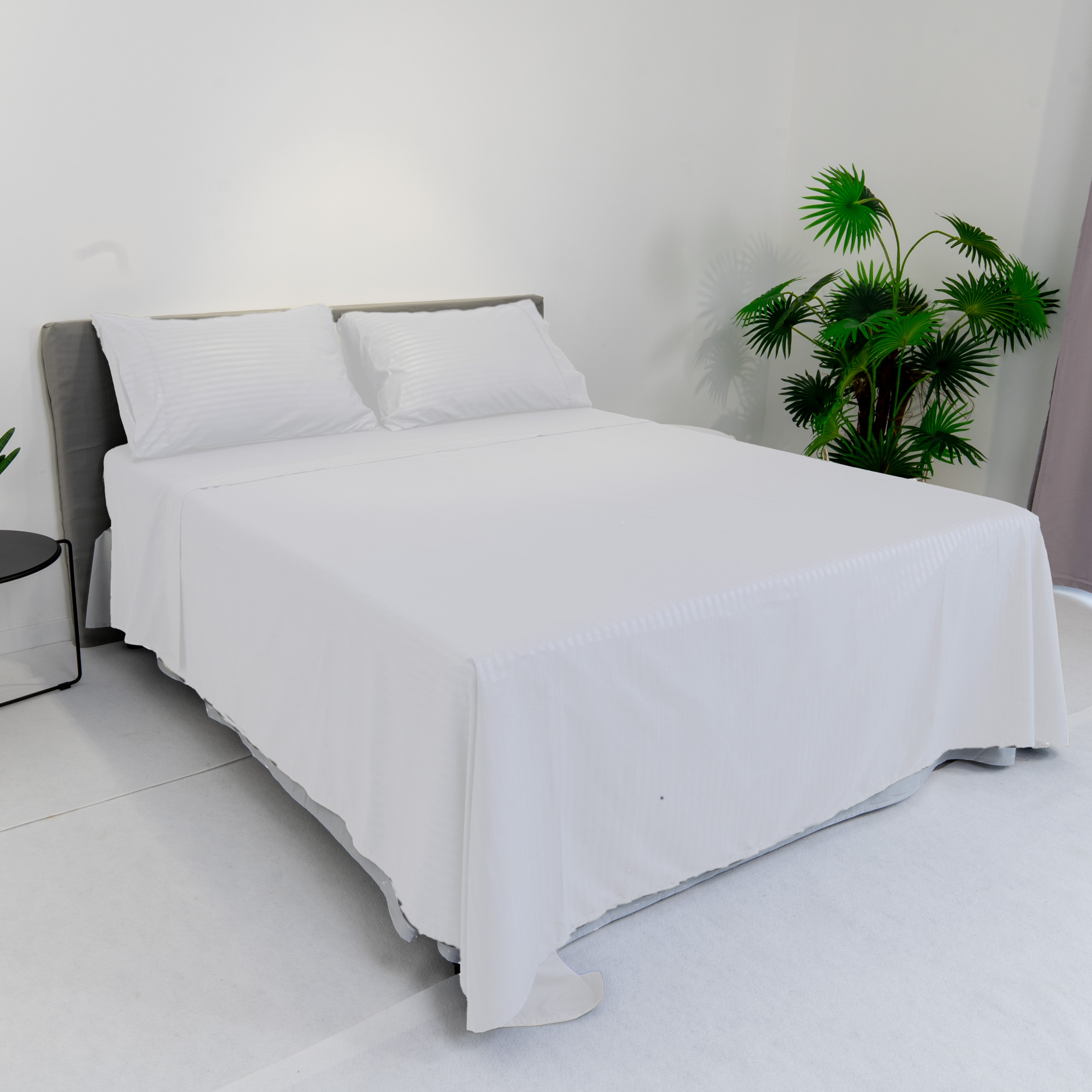 Completo letto Manopesca rigato - Bianco