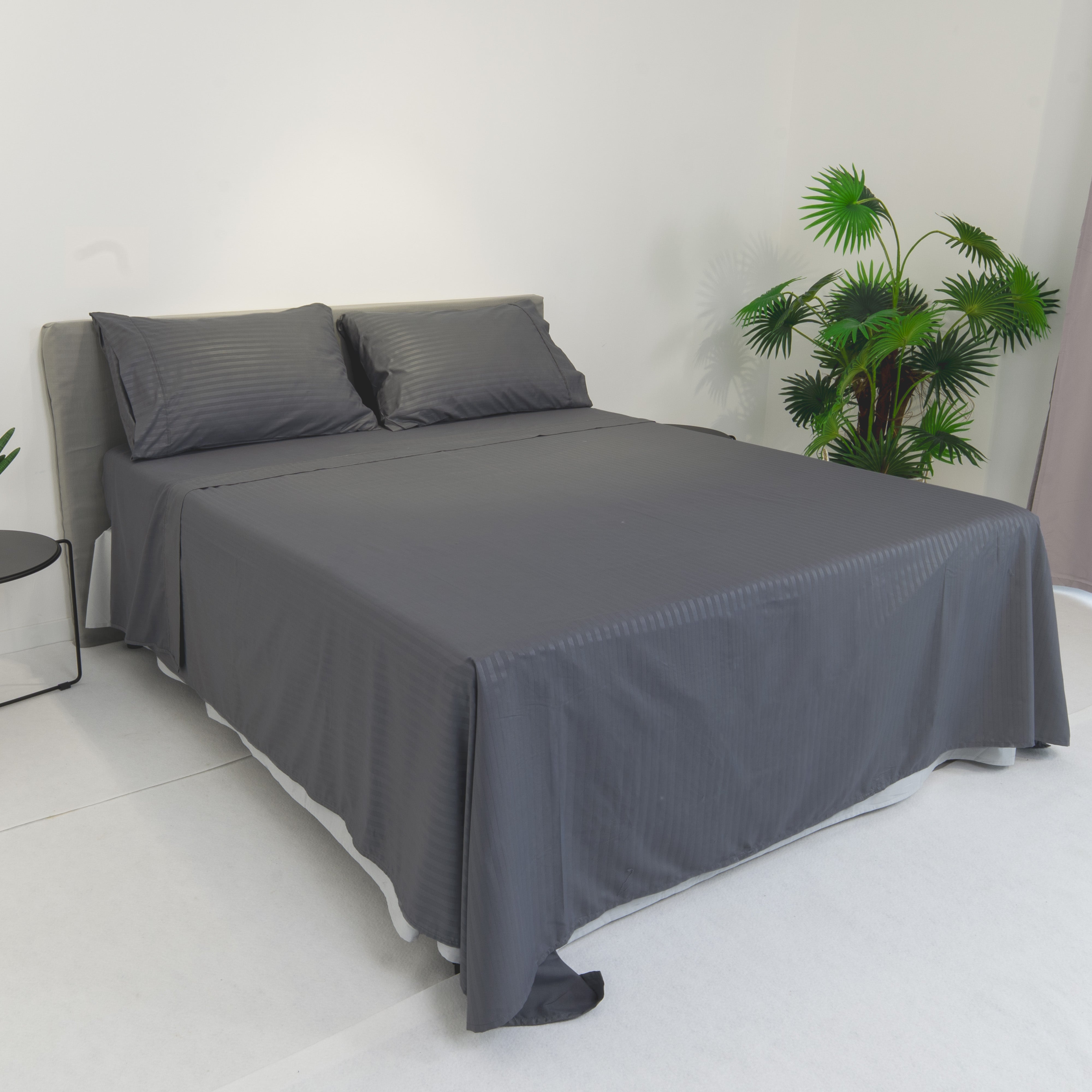 Completo letto Manopesca rigato - Grigio chiaro