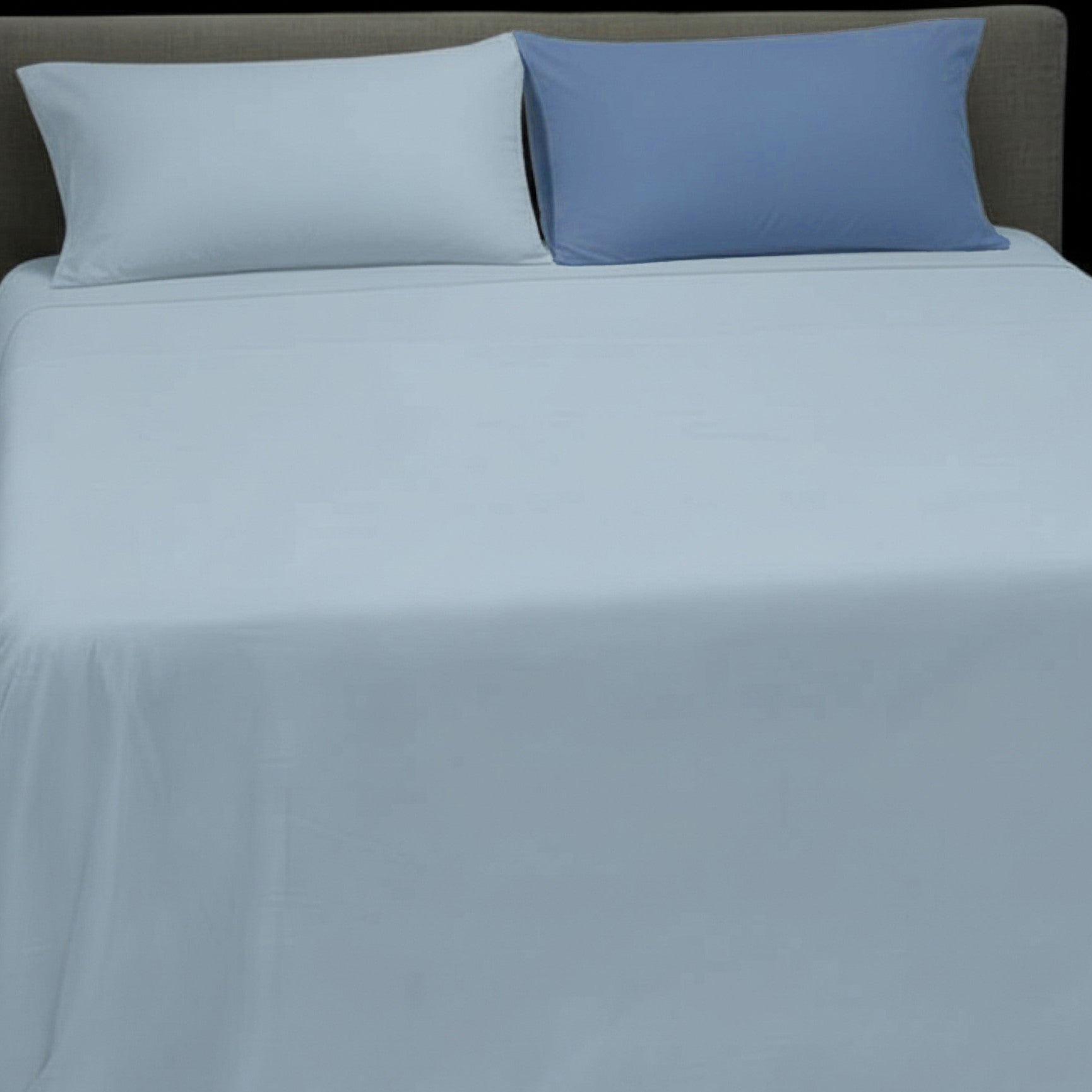 Completo letto Manopesca bicolore - Celeste/ Carta zucchero