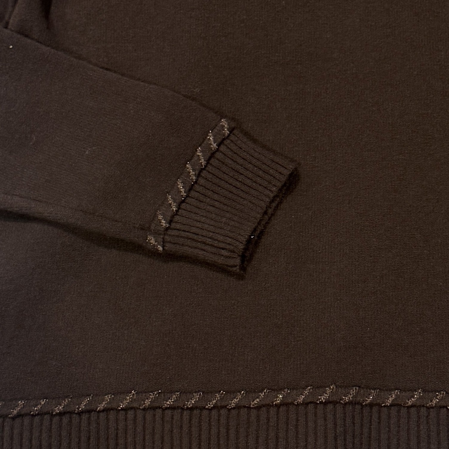 Completo maglia donna - Marrone - Piping