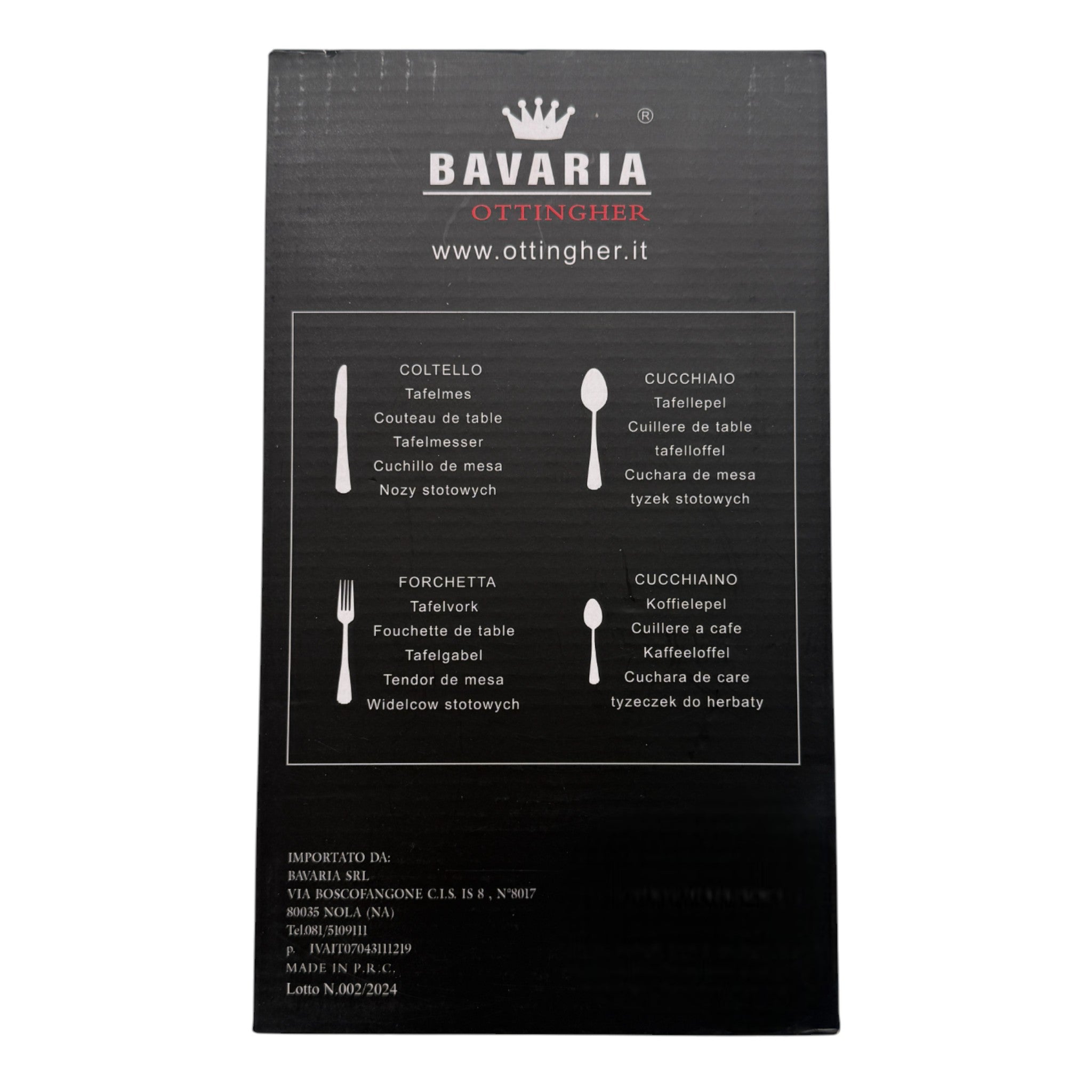 Set posate Bavaria Ottingher - 24 pz - spina di pesce - Oro