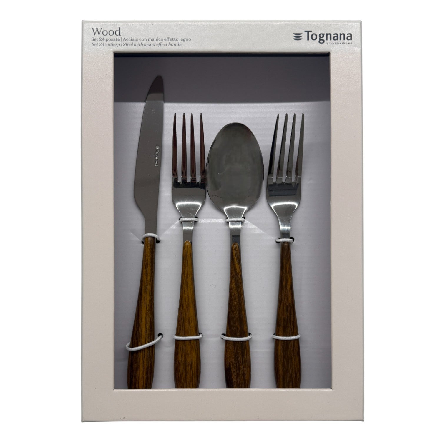 Set posate Tognana Antony - 24 pz - Wood