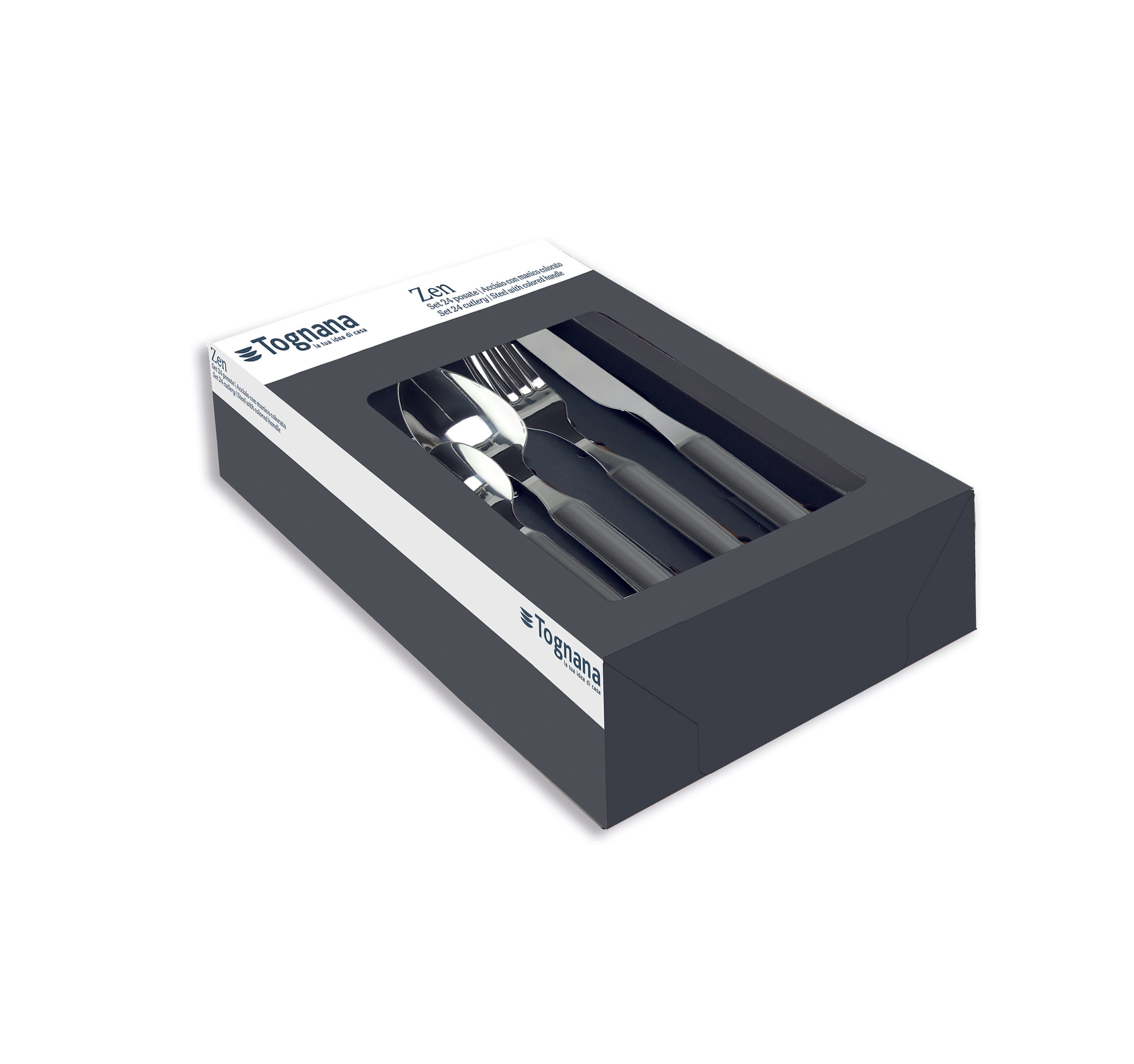 Set posate Tognana Zen - 24 pz - Antracite
