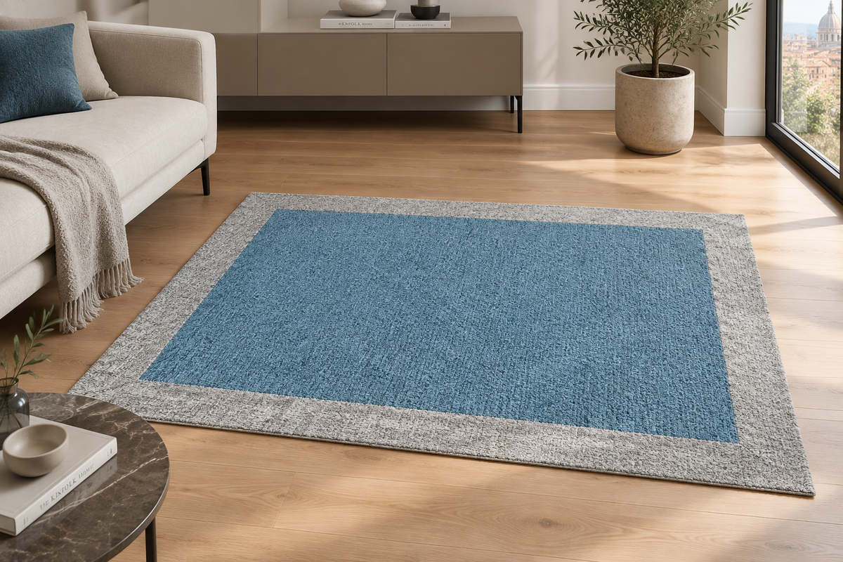 Tappeto Incanto (Dis. 7209 Plain) - 210x270 cm - Avio