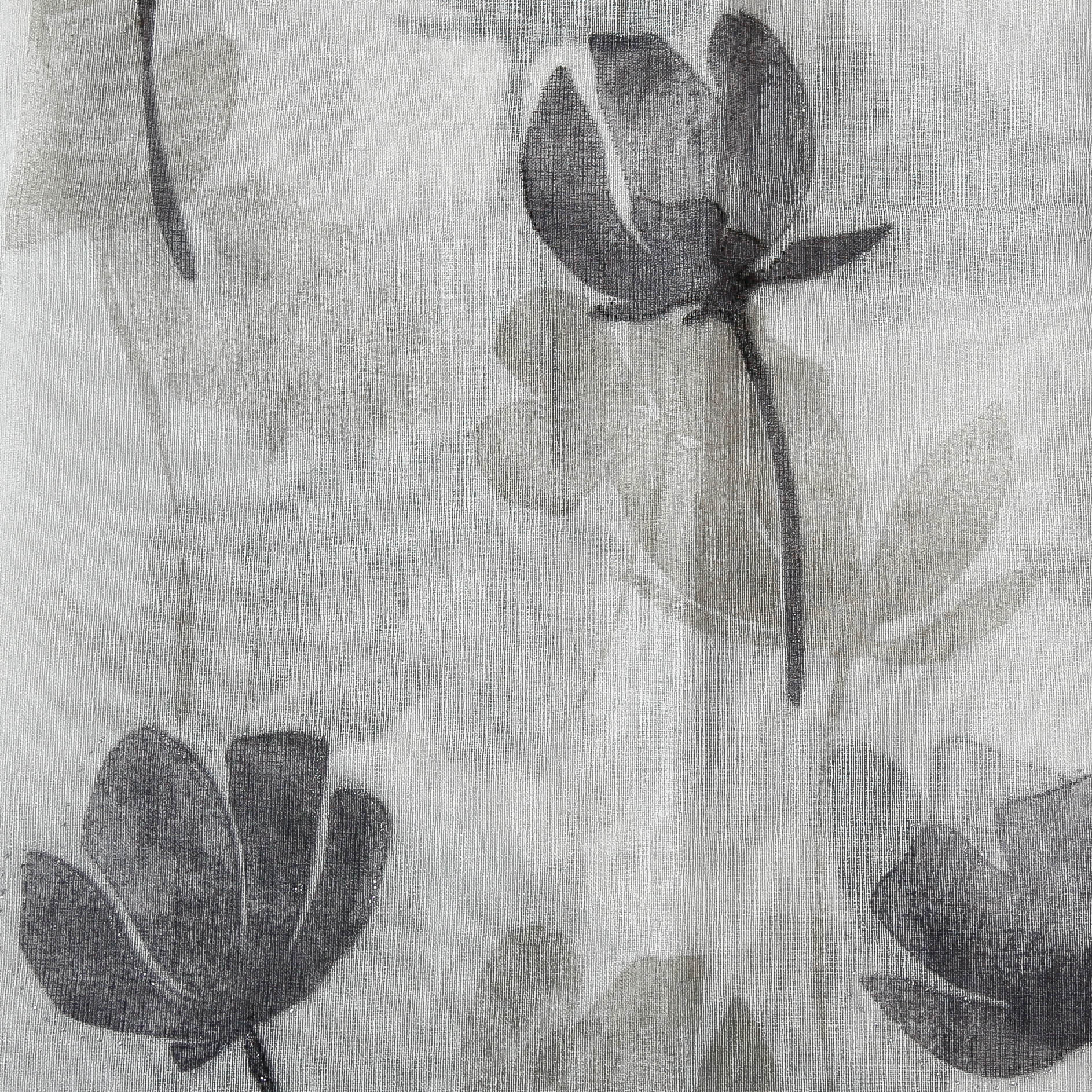 Tenda interni Edurny - Fiori grigi