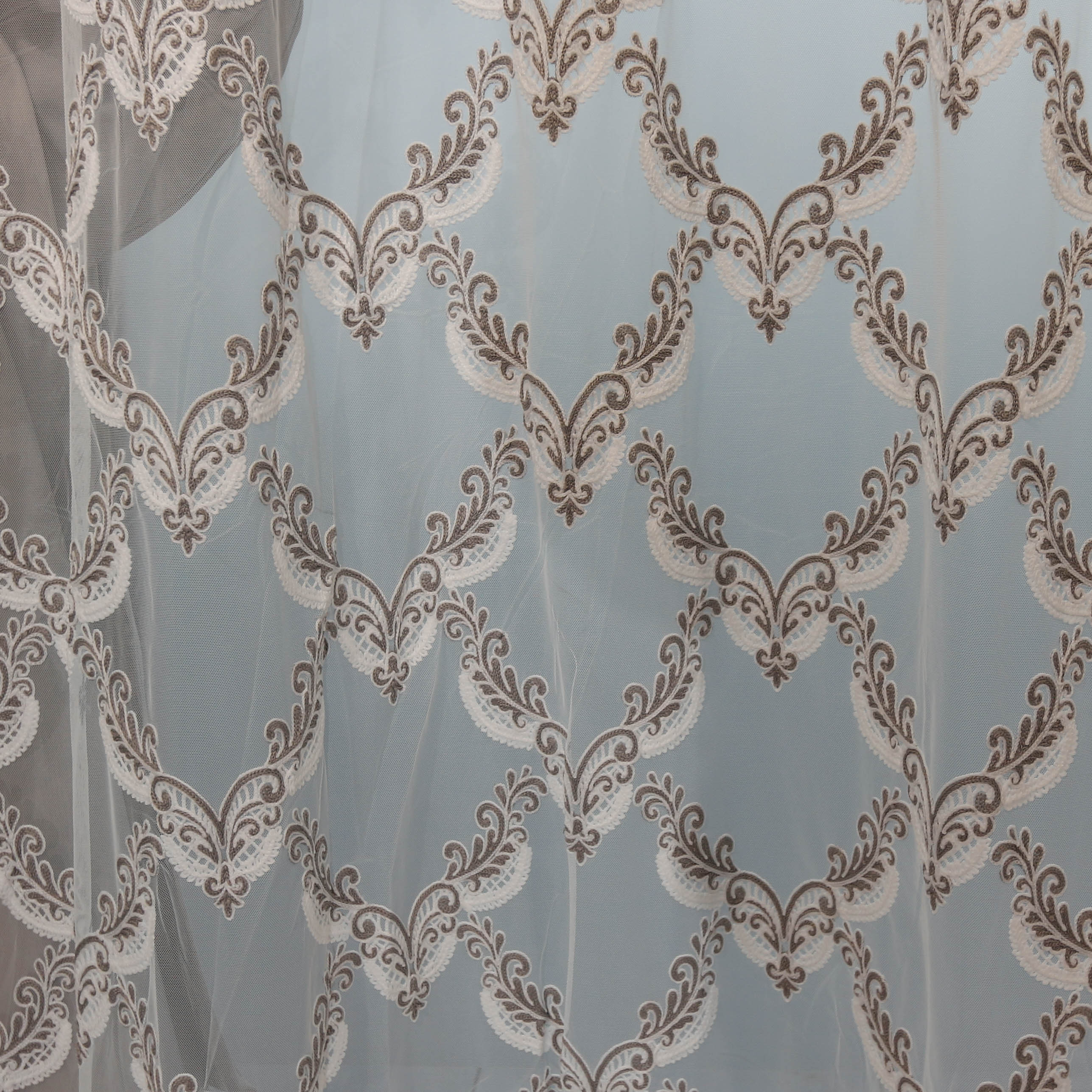 Tenda interni LineaOro - Ricami pizzo - Grigio