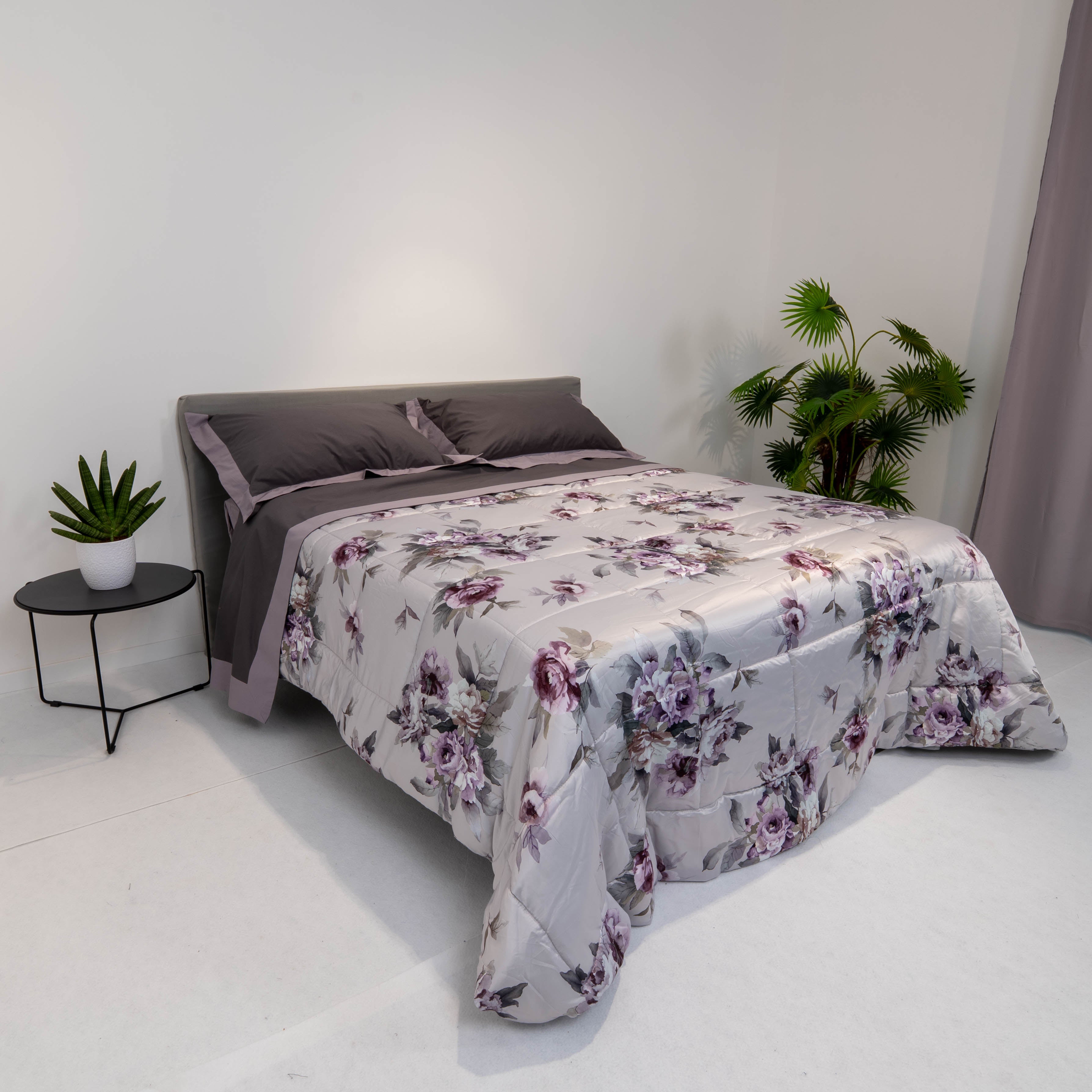 Trapunta digitale raso - floreale